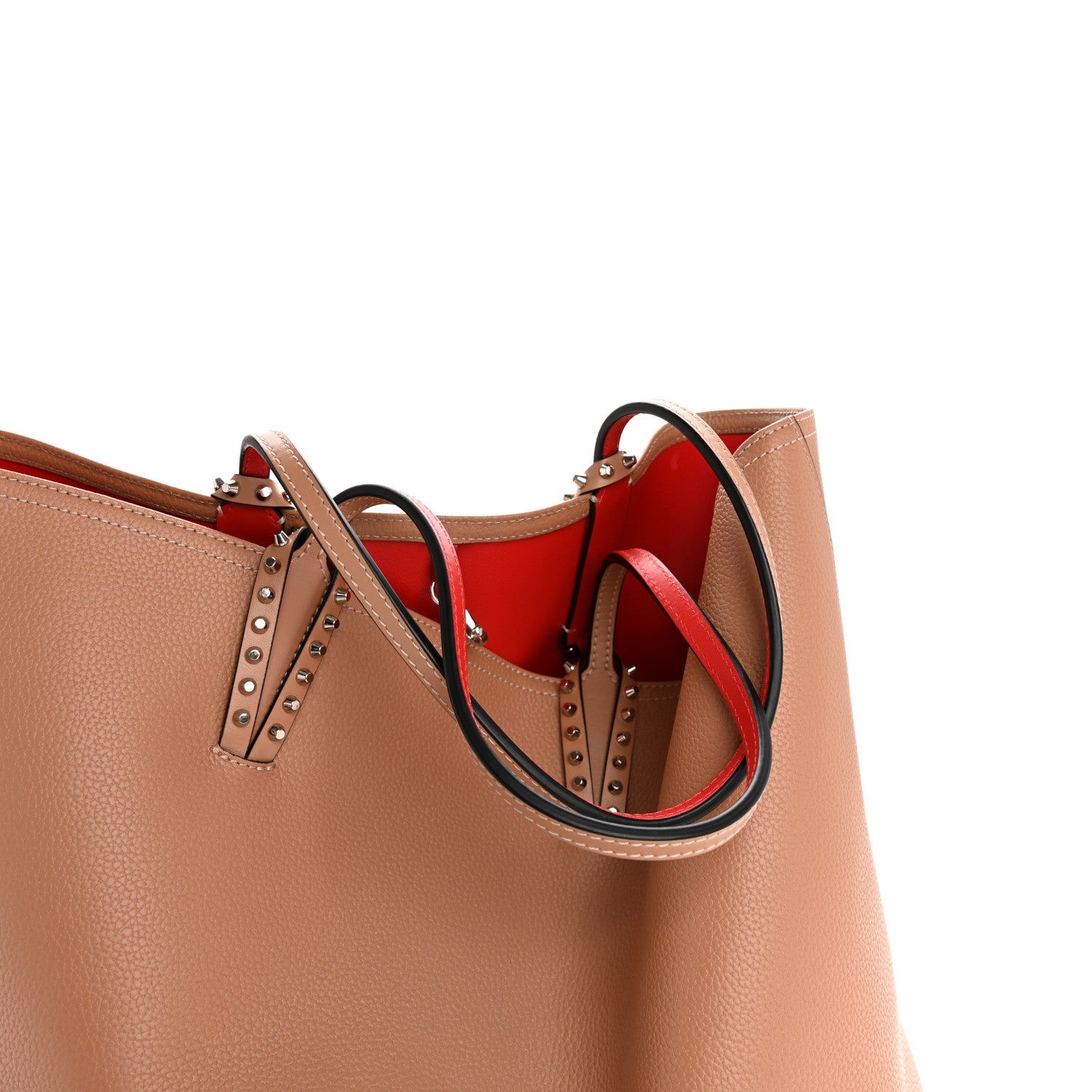 Christian Louboutin Calfskin Spikes East West Cabata Tote Nude 12 of 13