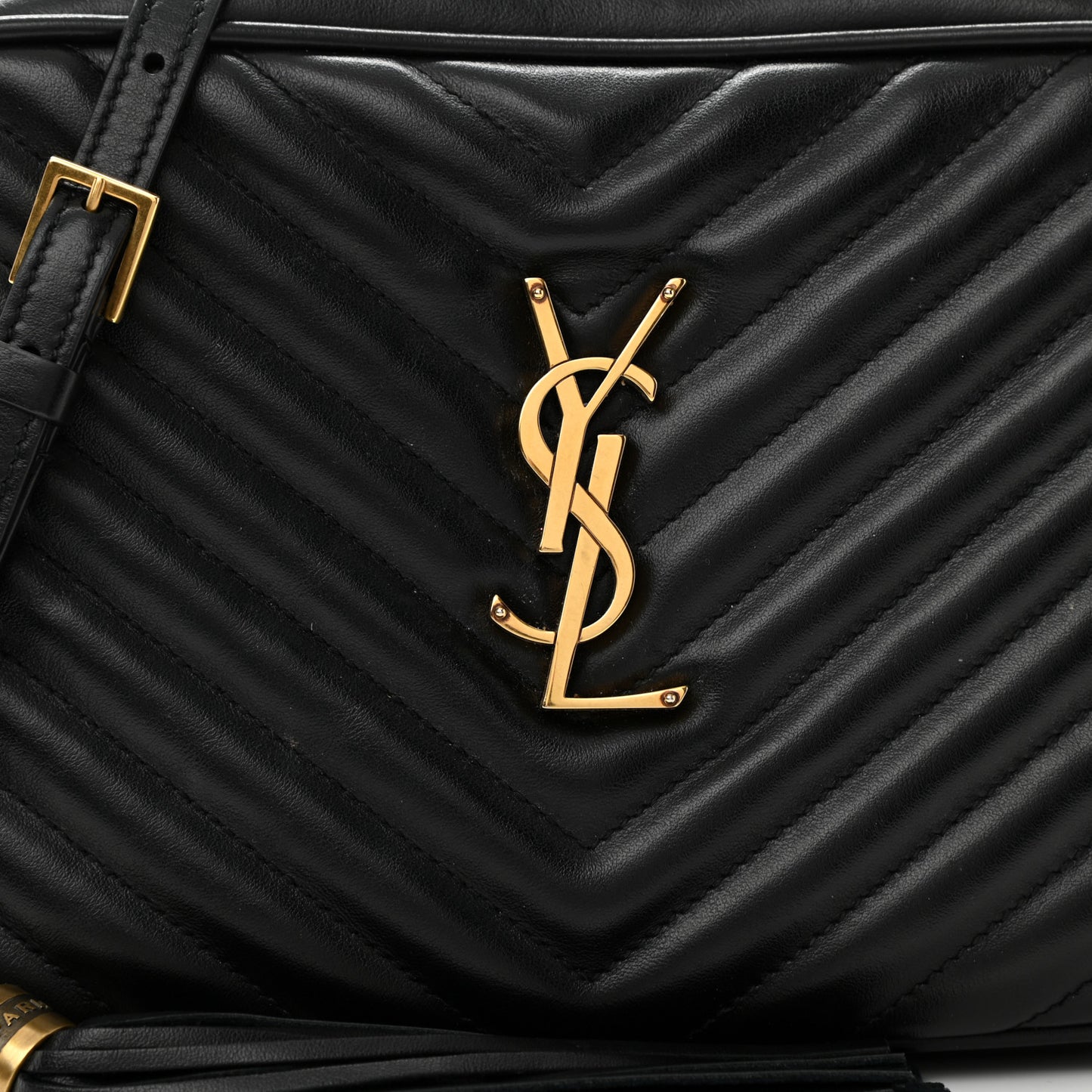 Calfskin Matelasse Monogram Lou Camera Bag Black