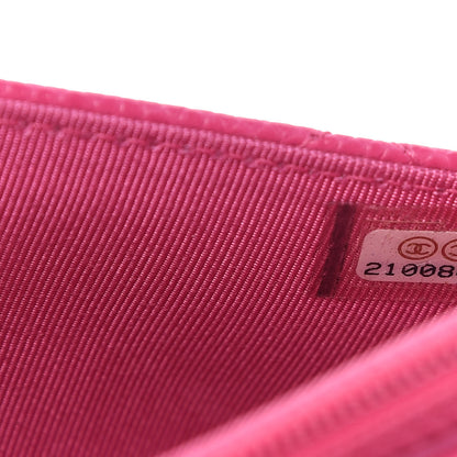 Chanel Caviar Quilted Wallet on Chain WOC Pink 10 of 11