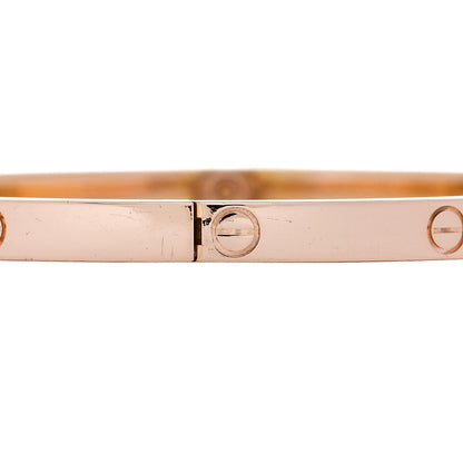 Cartier 18K Pink Gold Small LOVE Bracelet 17 5 of 8