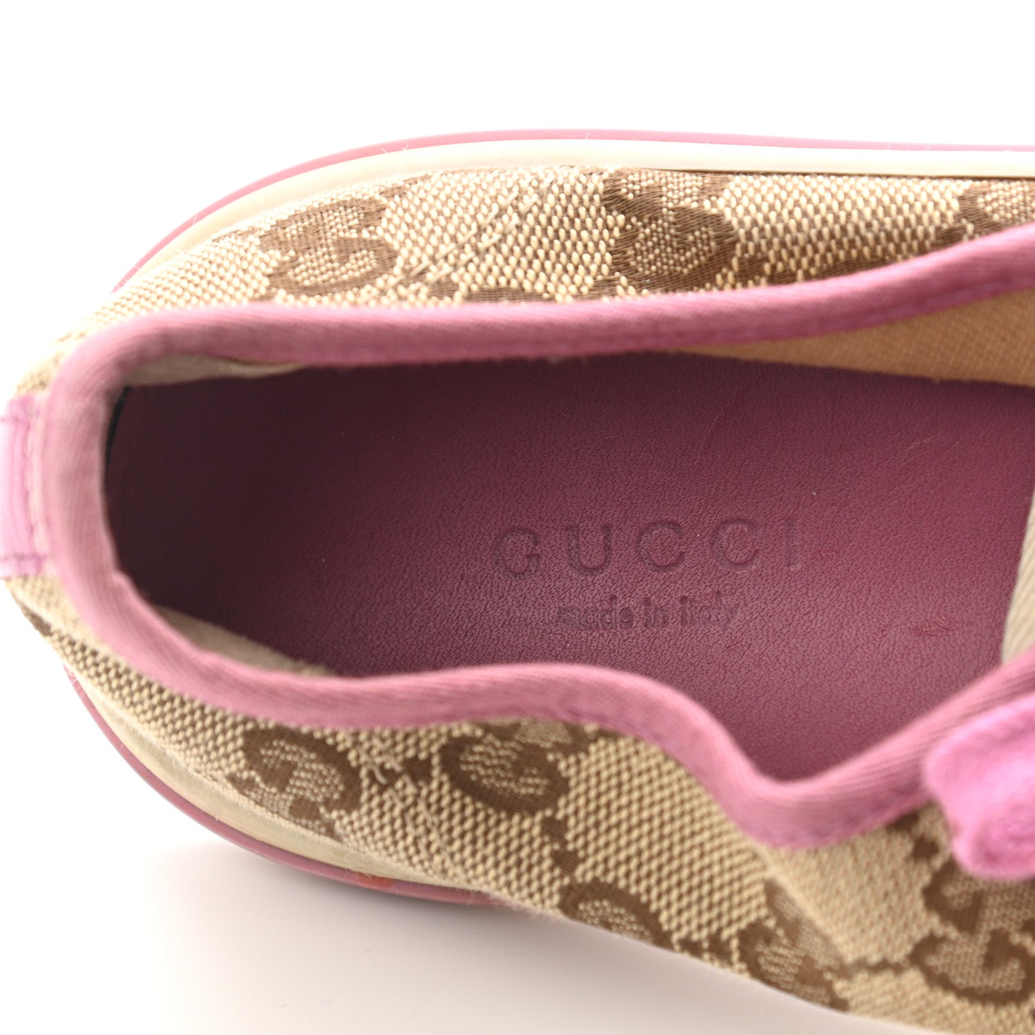 Gucci Monogram Womens Sneakers 37 Pink 7 of 13