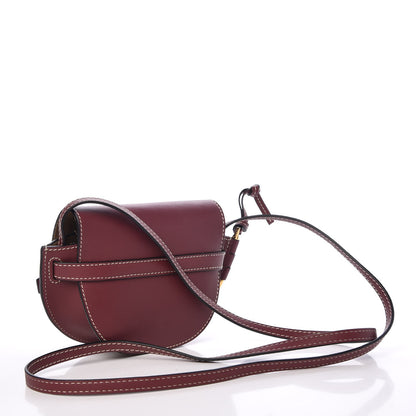 Loewe Calfskin Mini Gate Crossbody Bag Wine 4 of 8
