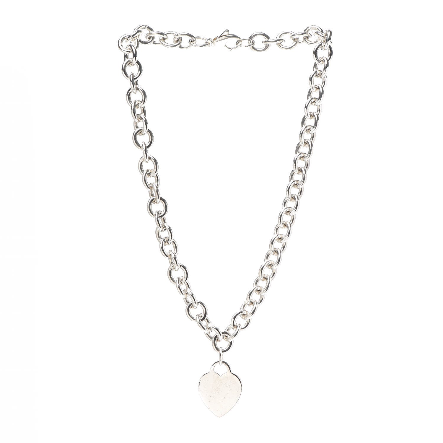 Tiffany Sterling Silver Heart Tag Necklace 3 of 6