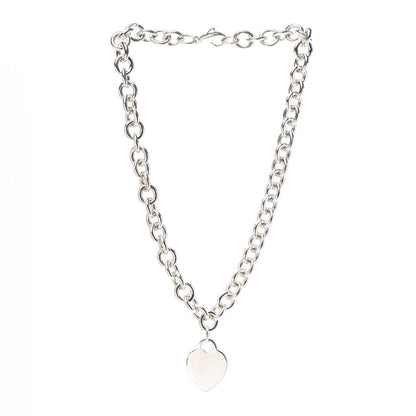 Tiffany Sterling Silver Heart Tag Necklace 3 of 6