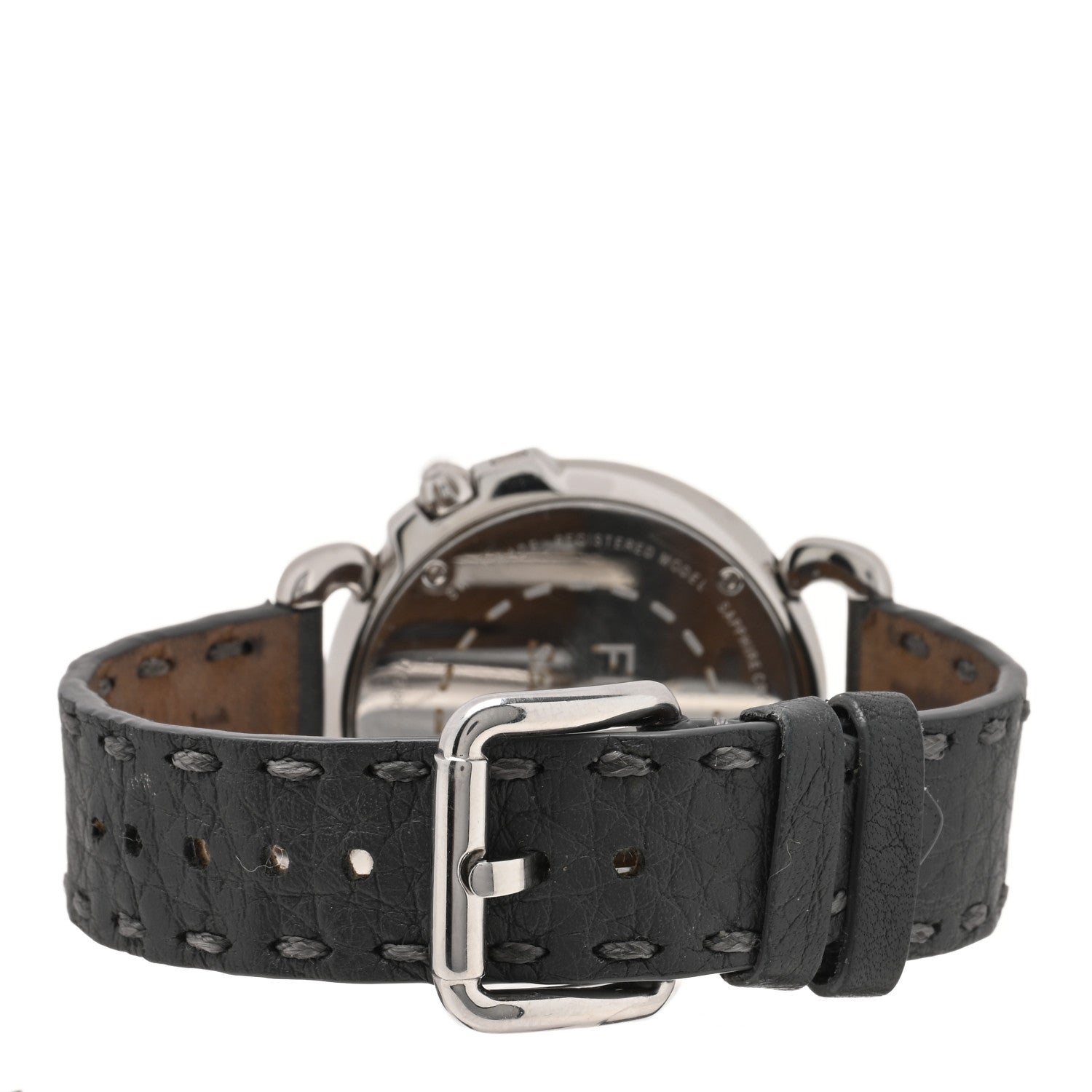 Fendi Stainless Steel Calfskin Diamond Bezel Mother of Pearl 36mm Selleria Quartz Watch 3 of 5