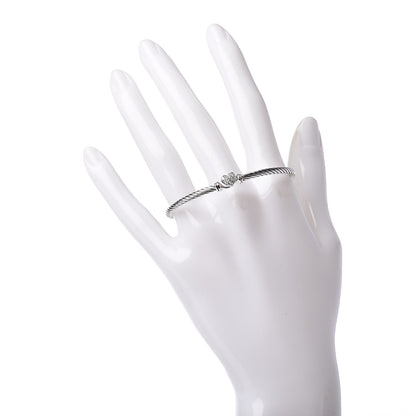 David Yurman Sterling Silver Diamond Cable Collectibles Heart Bracelet 2 of 4
