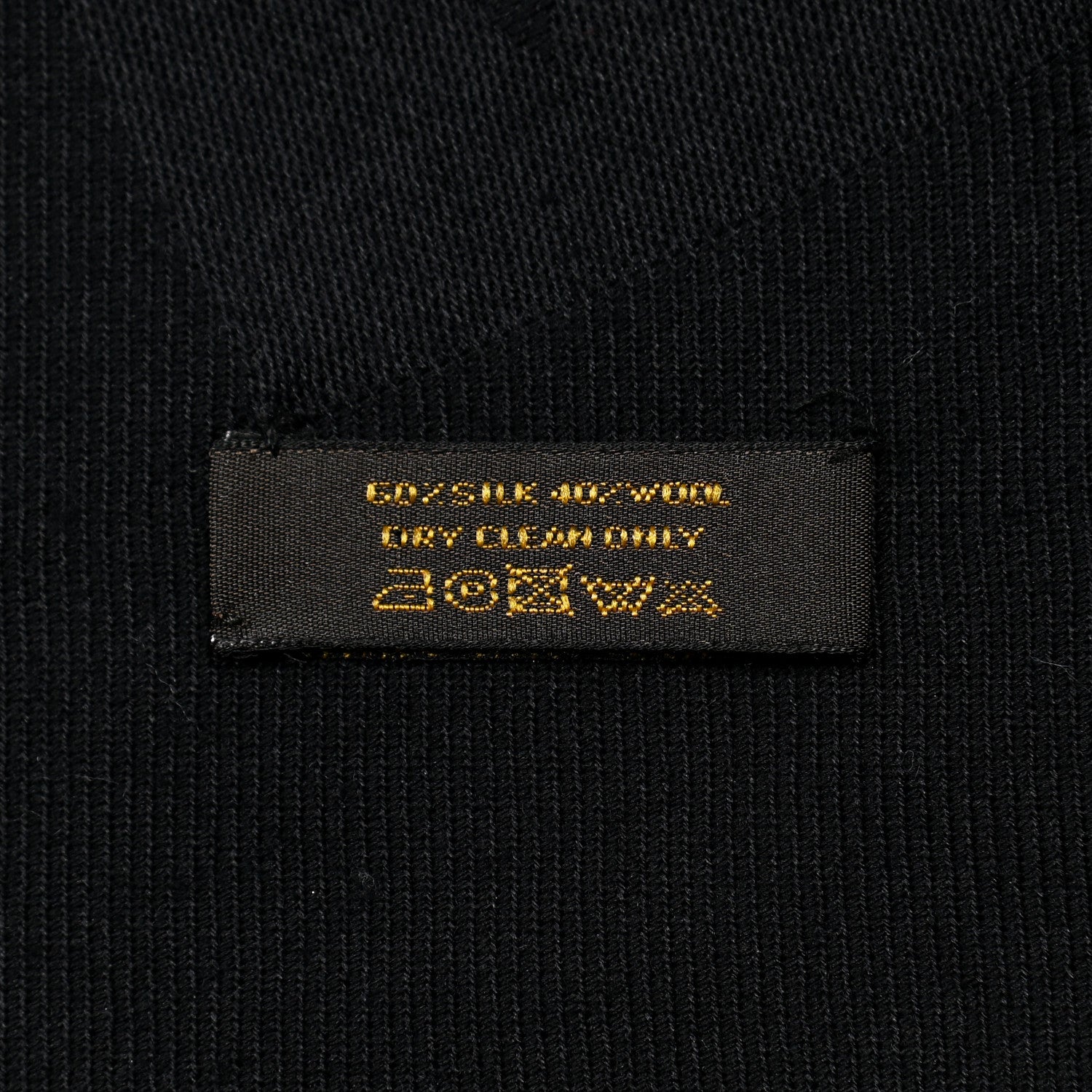 Louis Vuitton Silk Wool Monogram Shawl Black 4 of 7