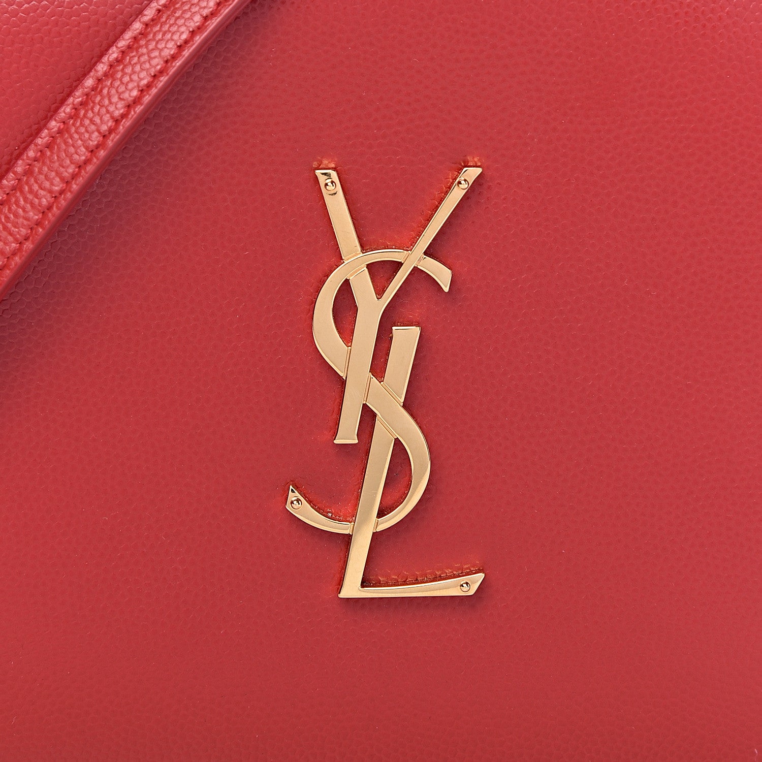 Saint Laurent Grain De Poudre Small Classic Monogram Camera Bag New Red 7 of 9
