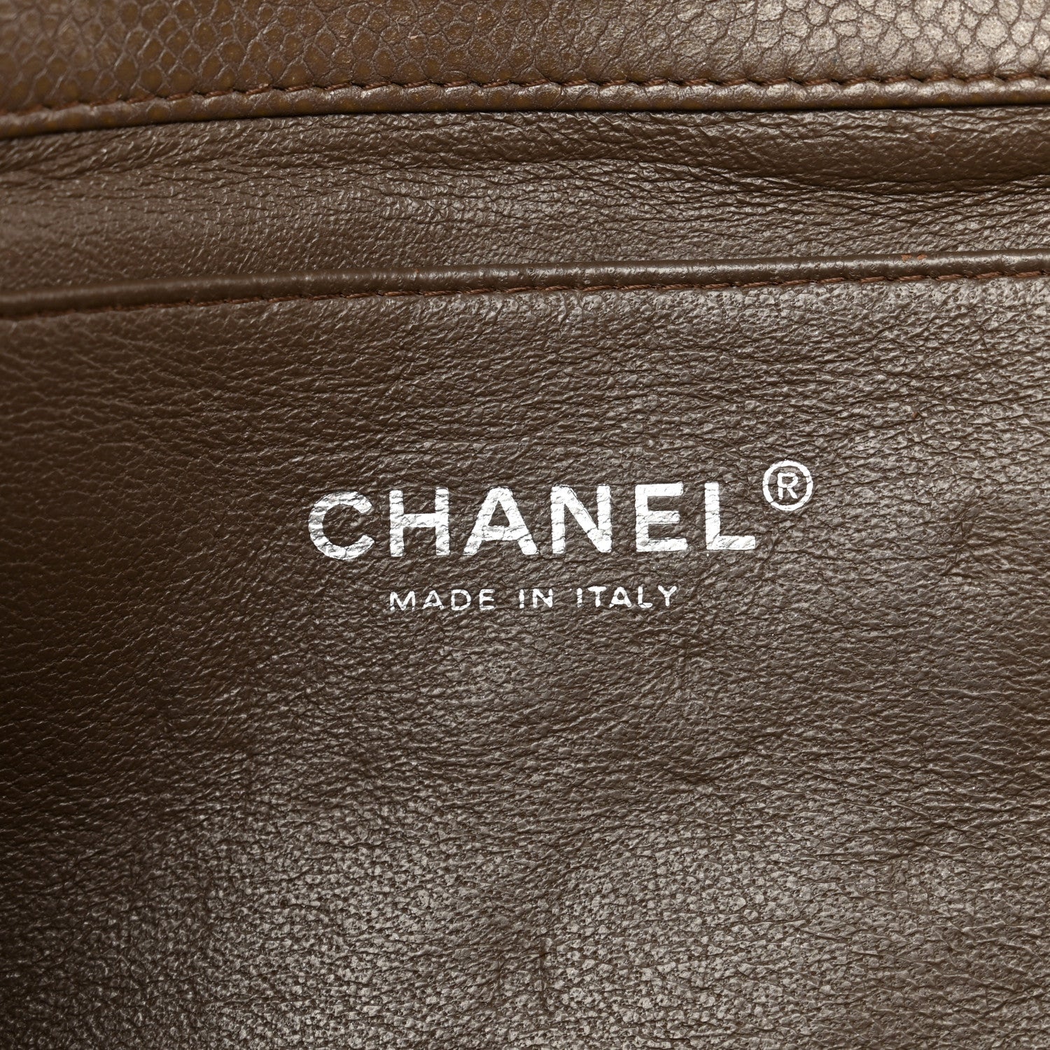 Chanel Caviar Quilted Clutch With Chain Flap Brown 6 of 14