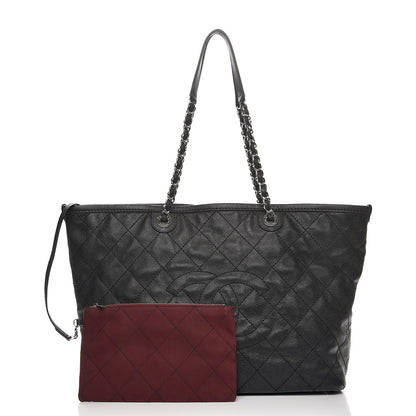 Chanel Grained Calfskin Quilted Large Daily Tote Black 3 of 8