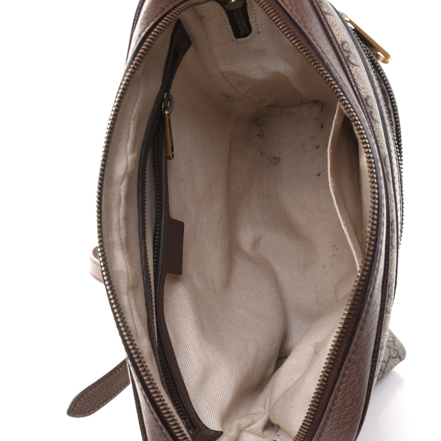 GG Supreme Monogram Web Medium Ophidia Messenger Bag Brown