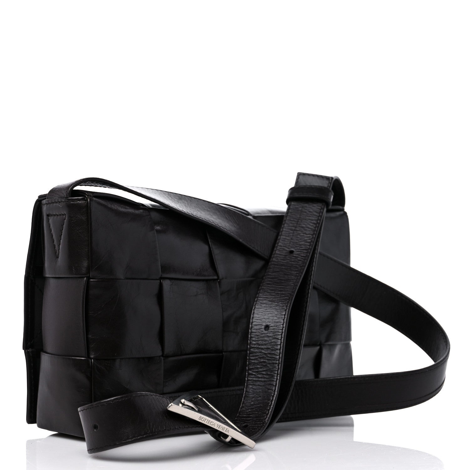 Bottega Veneta Paper Calfskin Maxi Intreccio Cassette Crossbody Bag Fondant 2 of 8