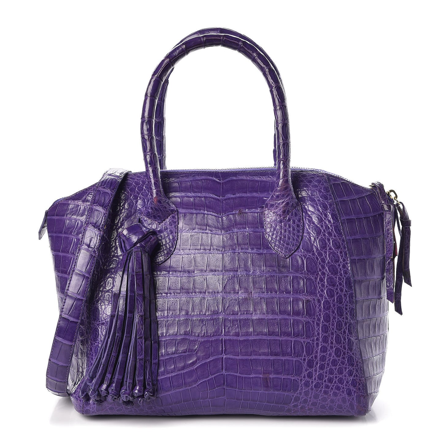 Crocodile Dome Satchel Purple