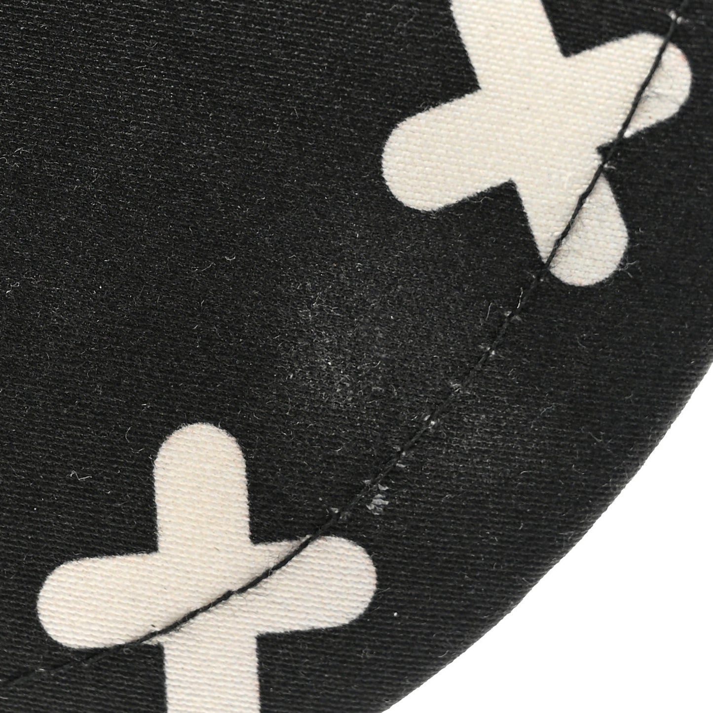 Cotton Cap Hat Black White
