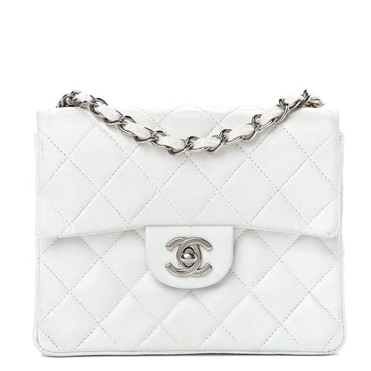 Chanel Lambskin Quilted Mini Square Flap White 1 of 17