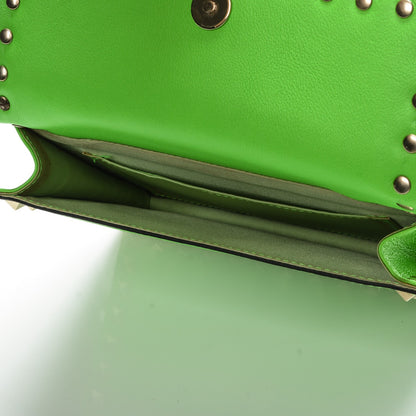Valentino Garavani Vitello Rockstud Top Handle Crossbody Bag Green Fluo 5 of 15