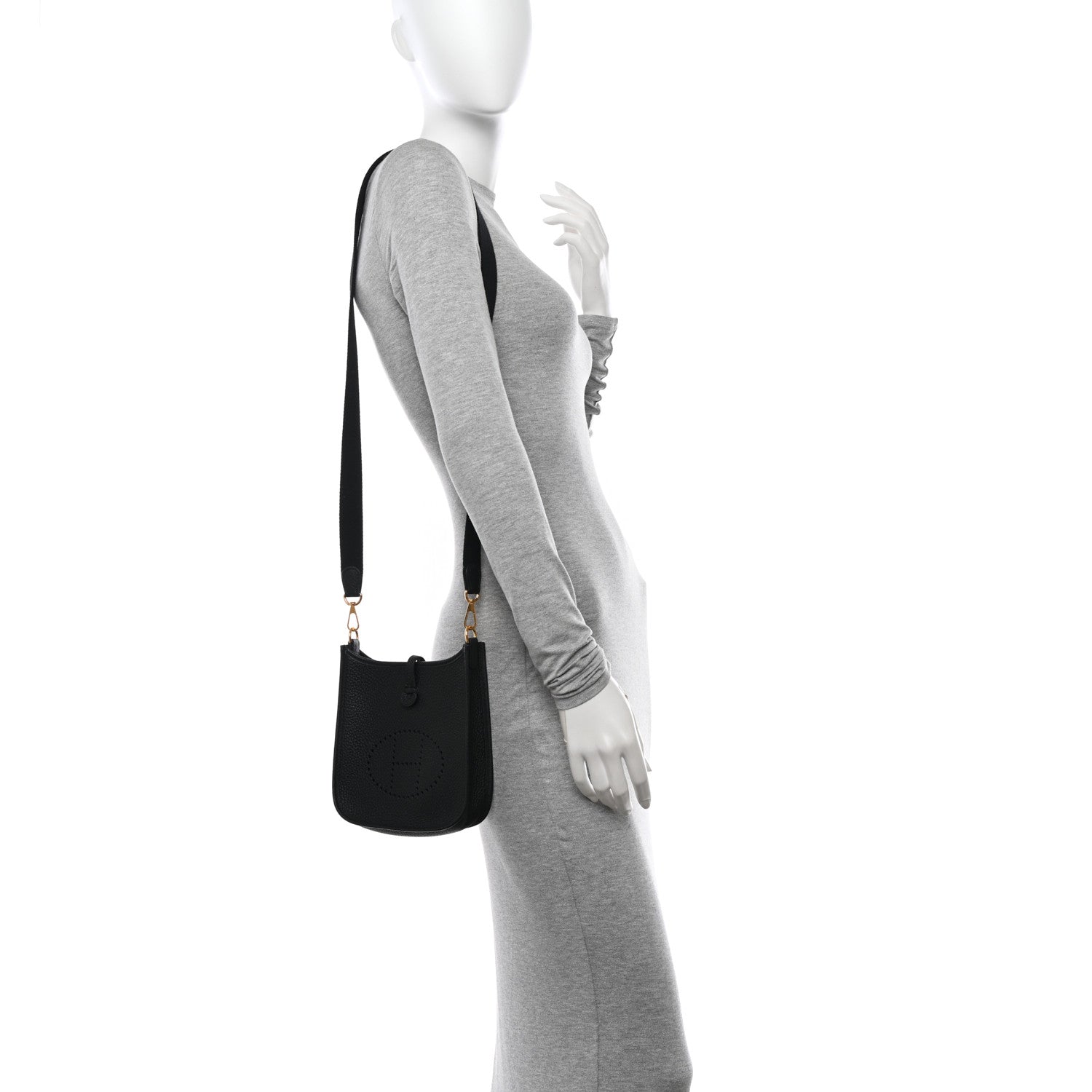 Hermes Taurillon Clemence Evelyne TPM Black 2 of 10