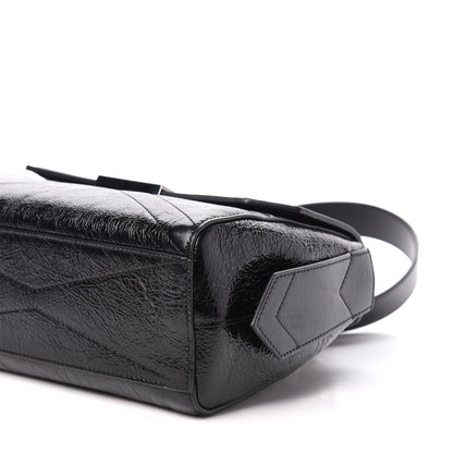 Givenchy Creased Patent Calfskin Small ID Flap Black 9 of 11