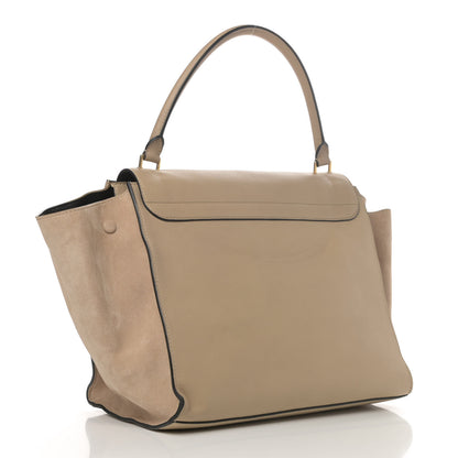 Celine Drummed Calfskin Suede Large Trapeze Sahara 4 of 26