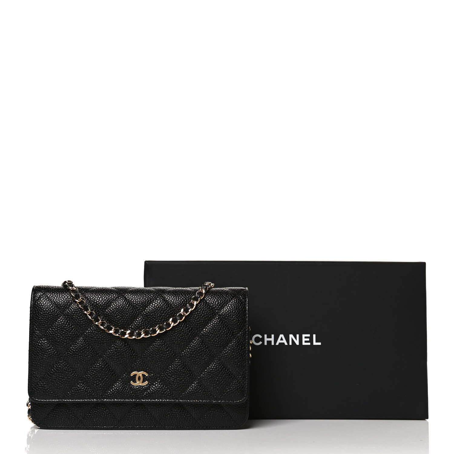 Chanel Caviar Quilted Wallet On Chain WOC Black 12 of 12