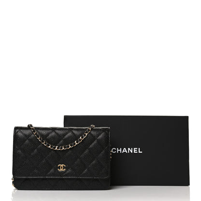 Chanel Caviar Quilted Wallet On Chain WOC Black 12 of 12