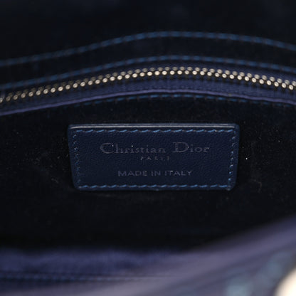 Christian Dior Satin Crystal Cannage Mini Lady Dior Navy 6 of 16