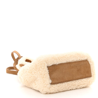 Telfar X UGG Suede Shearling Reverse Small Shopping Bag Natural 4 of 9