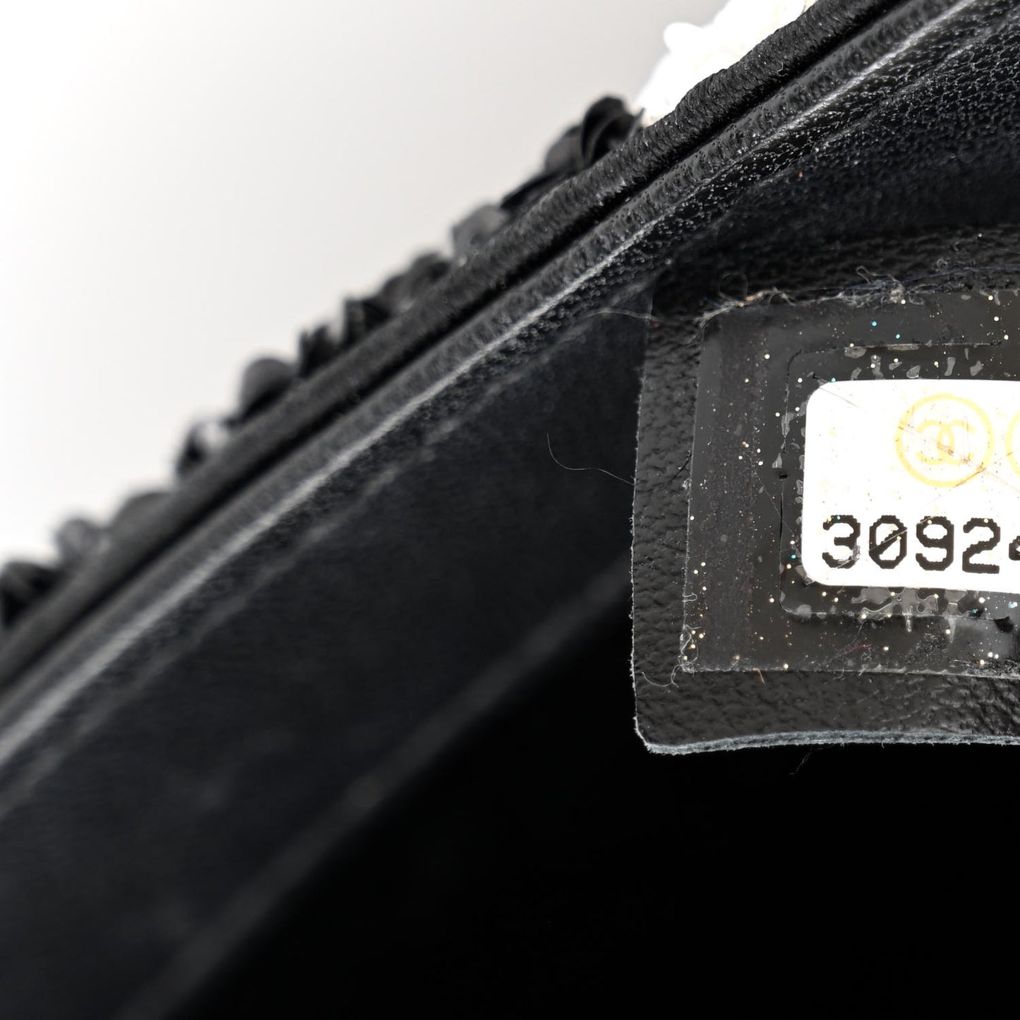 Sequin Mini Rectangular Flap Black White