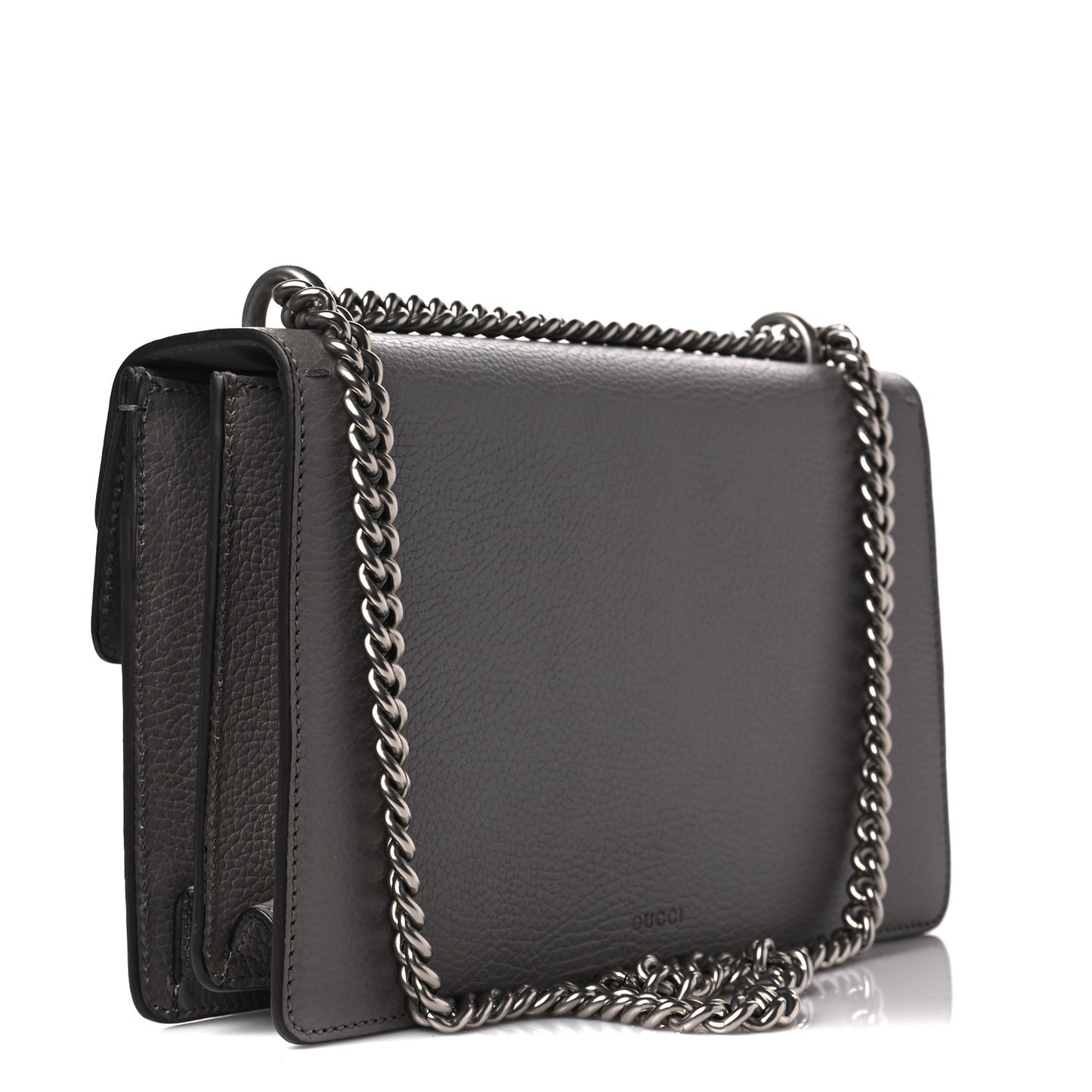 Pebbled Calfskin Small Dionysus Shoulder Bag Dusty Grey