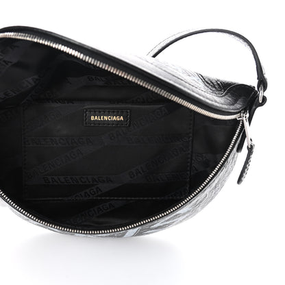 Balenciaga Agneau Arena Graffiti All Over XXS Souvenir Belt Bag Black White 5 of 9