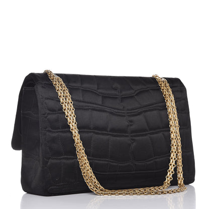 Chanel Satin Coco's Croc 2.55 Reissue 227 Flap Black 4 of 9