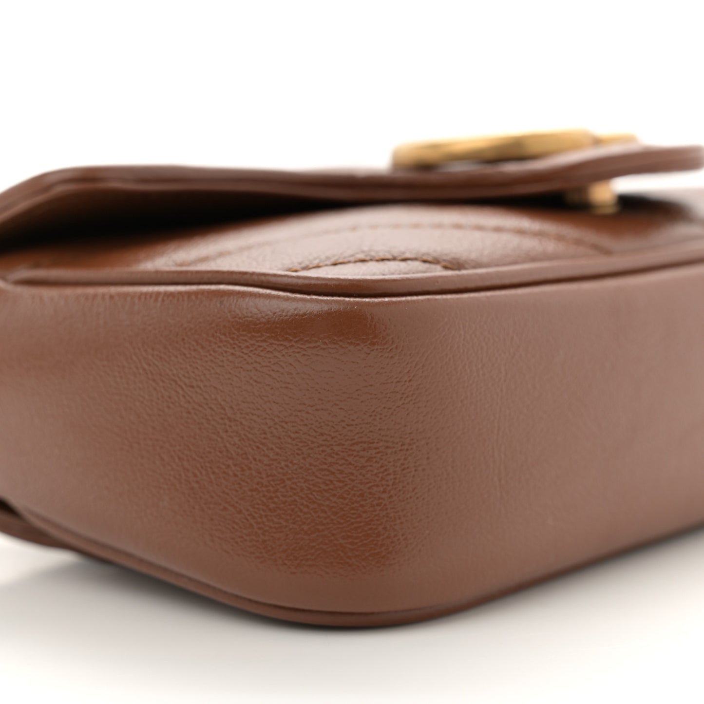 Azalea Calfskin Matelasse Diagonal Super Mini GG Marmont Shoulder Bag Cuir