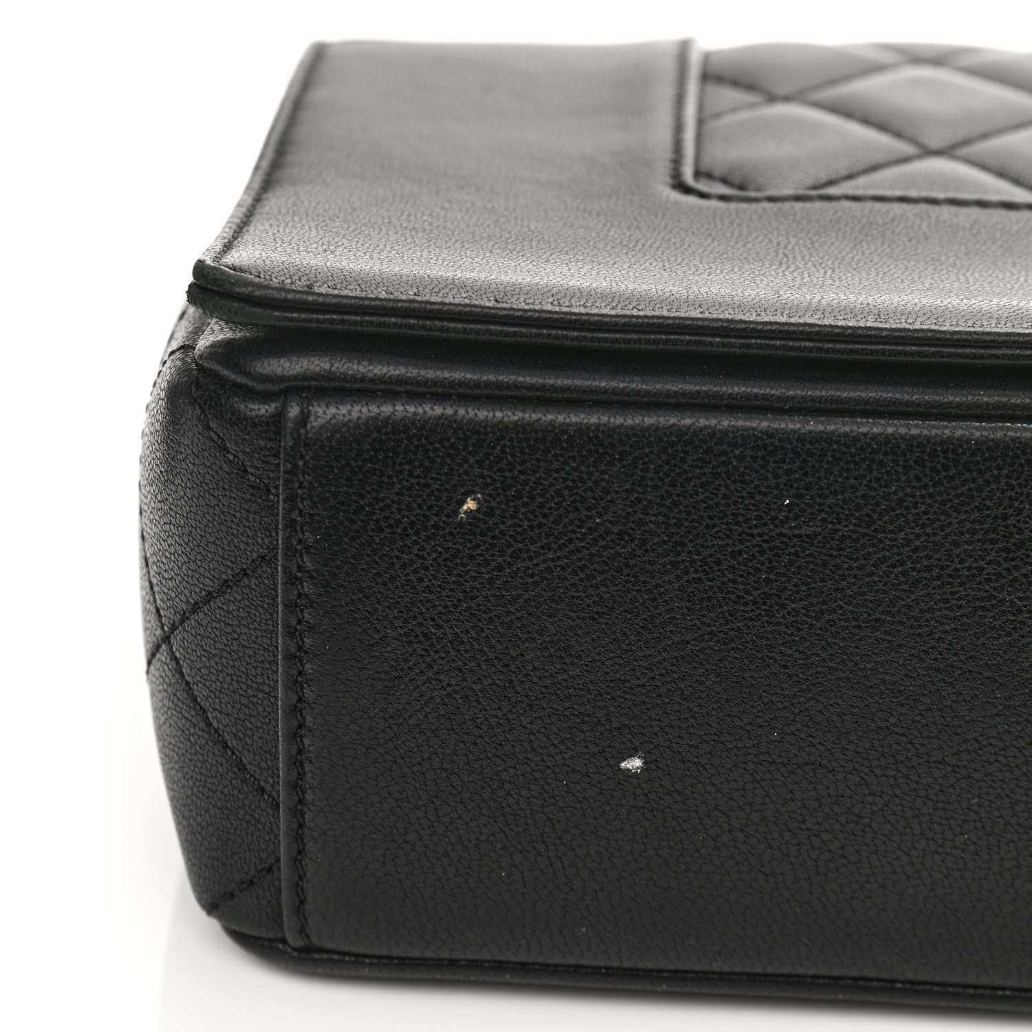Chanel Sheepskin Quilted Vintage Mademoiselle Flap Black 15 of 15