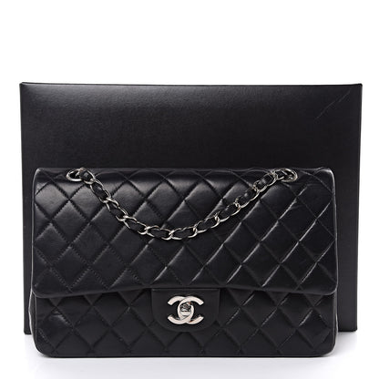 Chanel Lambskin Quilted Medium Double Flap Black 16 of 16