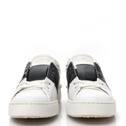 Valentino Garavani Calfskin Rockstud Untitled Open Sneakers 38 White Black 2 of 7