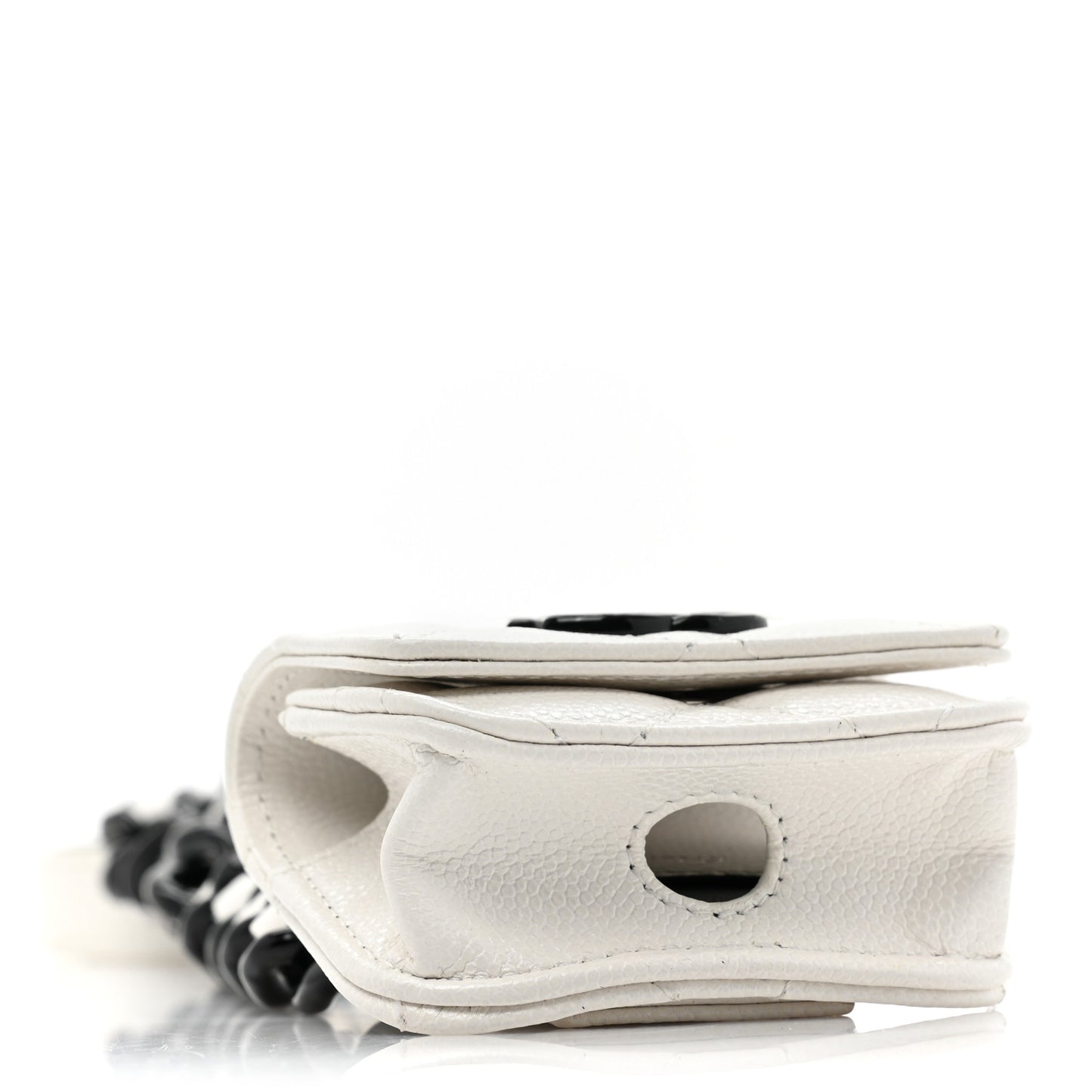 Caviar Quilted Airpods Pro Holder Belt White