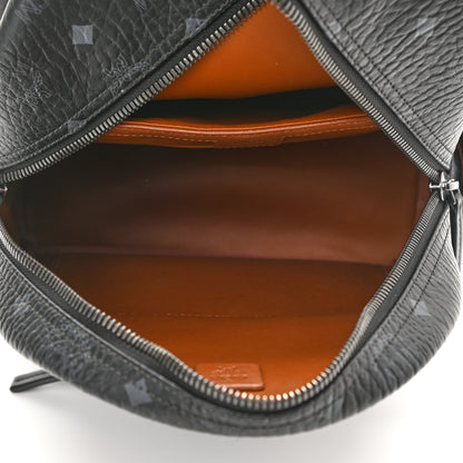 MCM Visetos Small Side Stud Stark Backpack Black 5 of 9