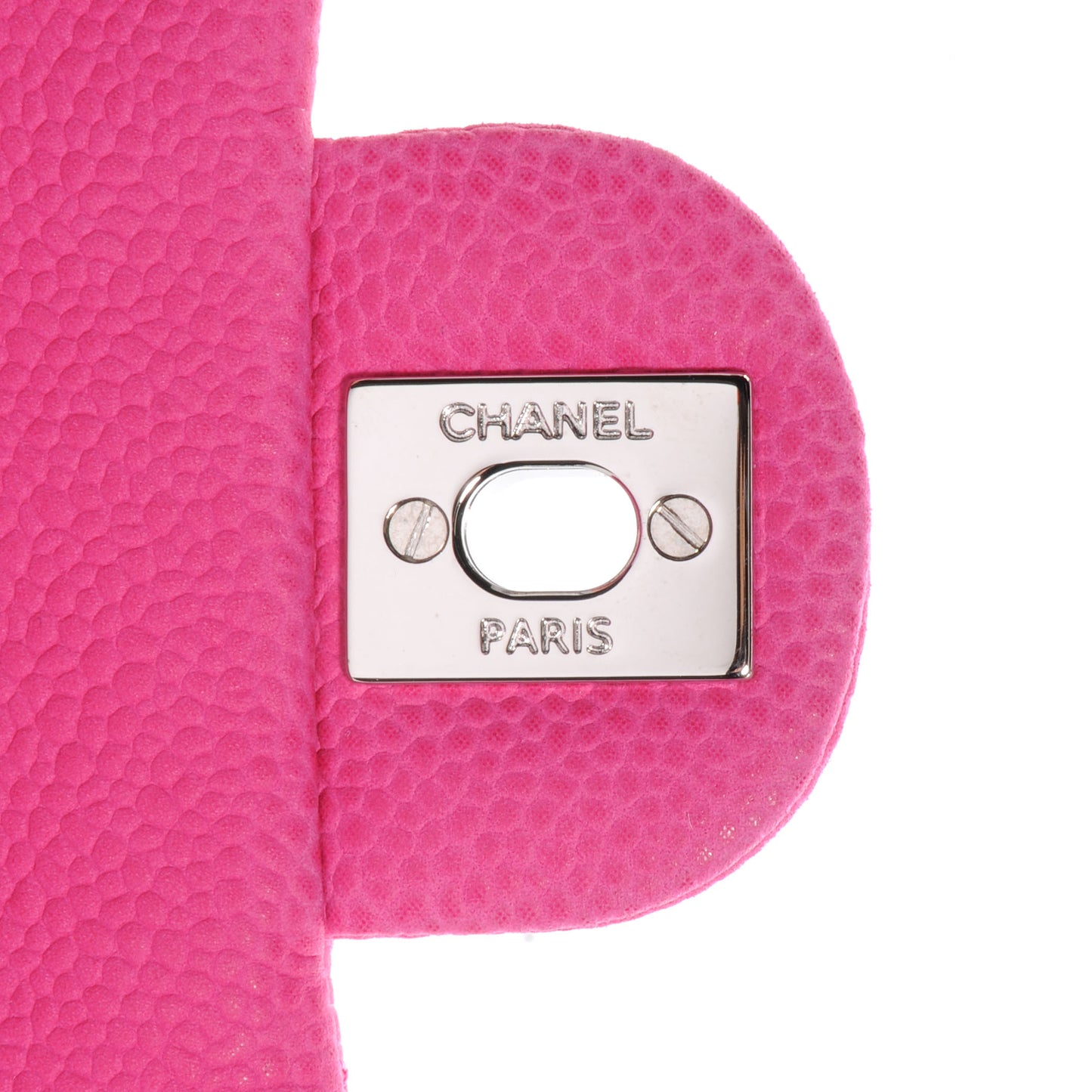Iridescent Caviar Daily Zip Crossbody Fuchsia