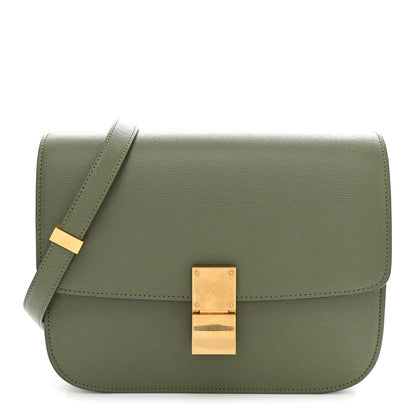 Celine Liege Calfskin Medium Classic Box Flap Bag Light Khaki 1 of 10