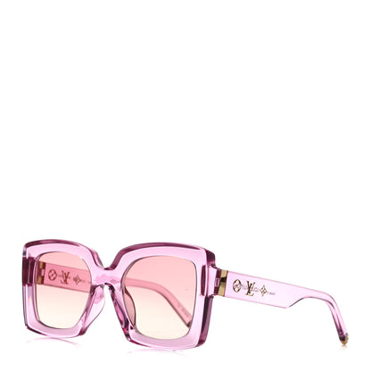 Louis Vuitton Acetate Square Loya Transparent Sunglasses Z1459E Pink 1 of 7