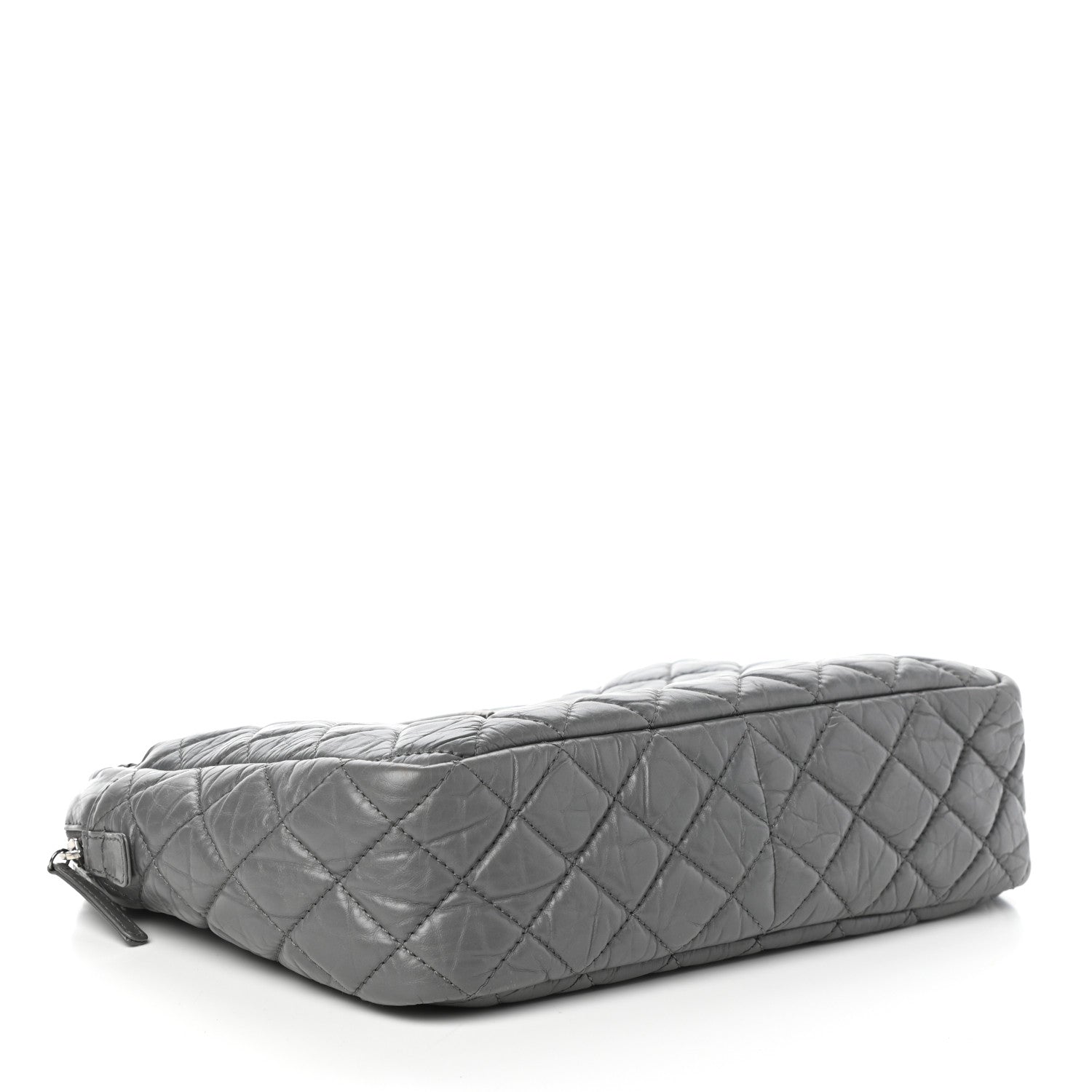 Chanel Aged Calfskin Quilted Large Reissue Camera Case Grey 4 of 11