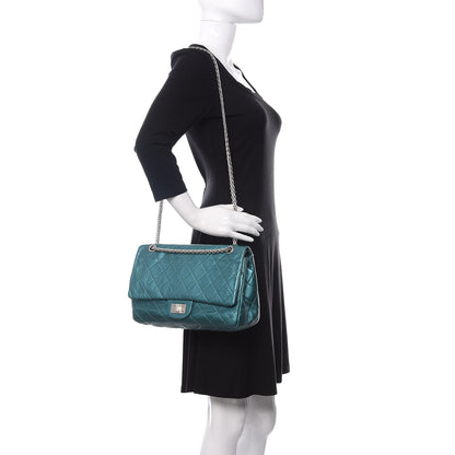 Chanel Metallic Calfskin Quilted 2.55 Reissue 227 Flap Turquoise 3 of 14