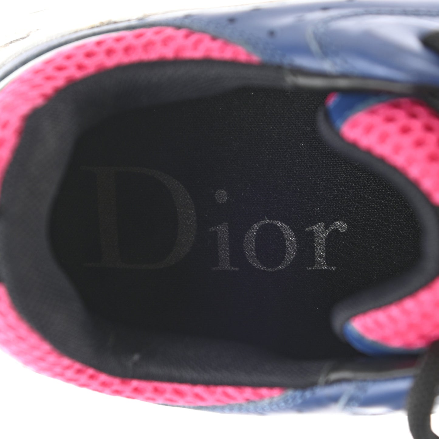 Technical Mesh Calfskin Womens B22 Sneakers 38 White Blue Pink