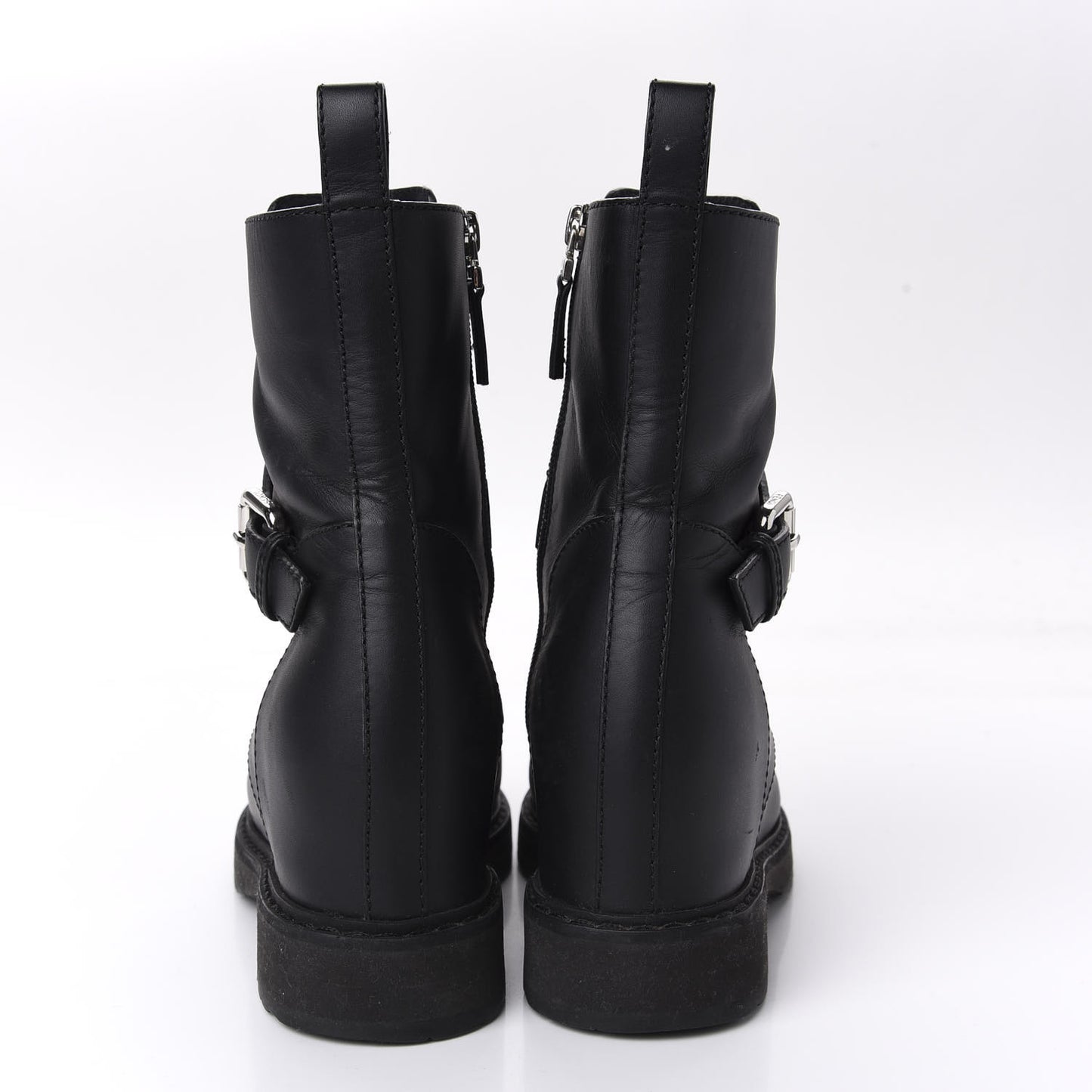 Calfskin Combat Boots 36.5 Black