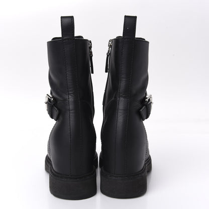 Fendi Calfskin Combat Boots 36.5 Black 6 of 10