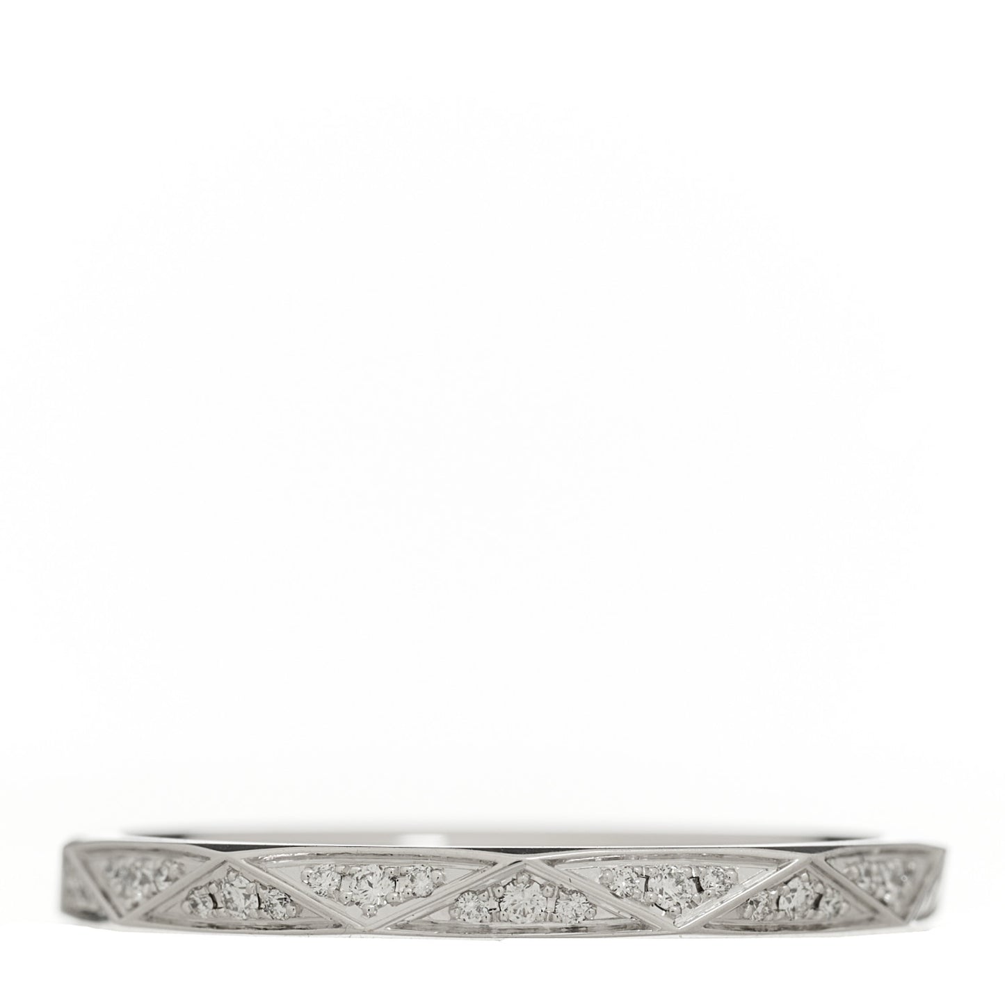 18K White Gold Diamond Laurence Graff Signature Band Ring 54 7