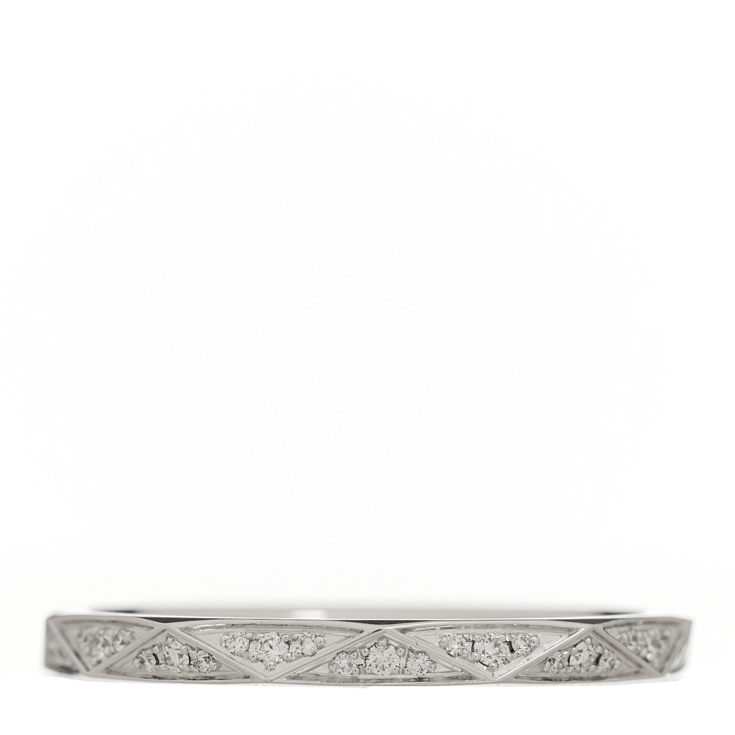 Graff 18K White Gold Diamond Laurence Graff Signature Band Ring 54 7 1 of 6