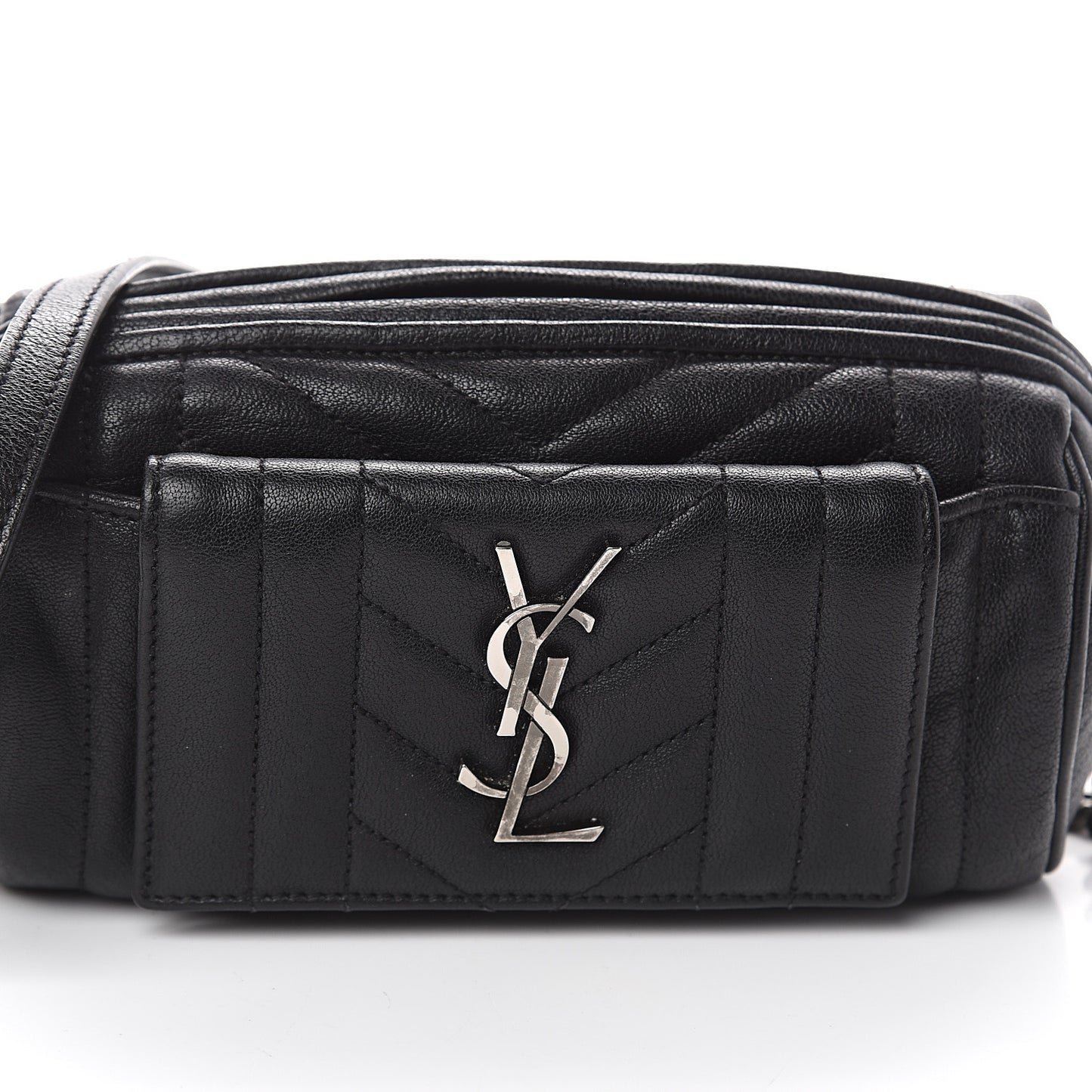 Lambskin Matelasse Monogram East West Rider Bag Black