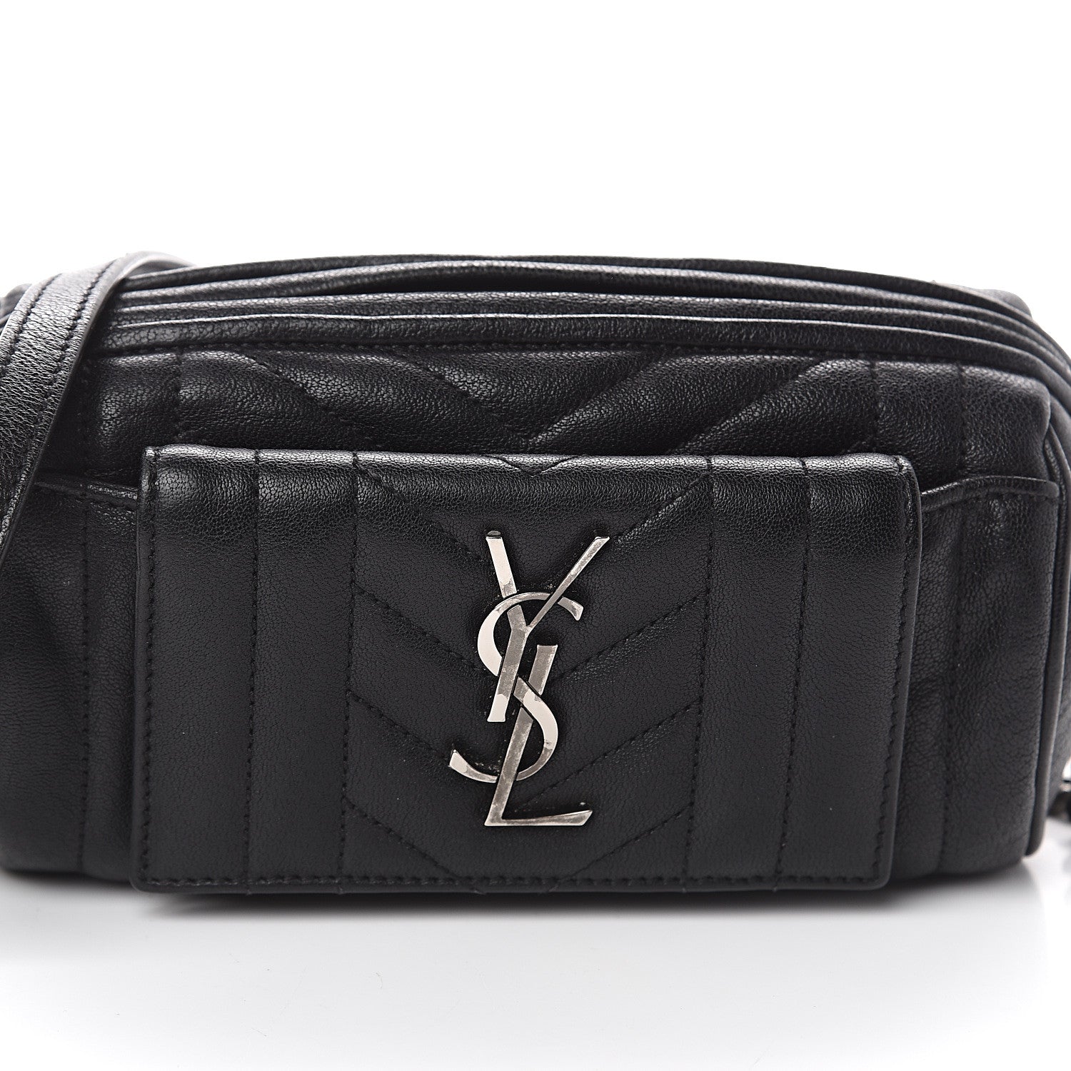Saint Laurent Lambskin Matelasse Monogram East West Rider Bag Black 6 of 8