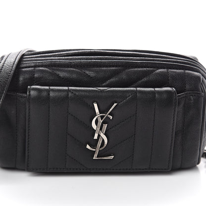 Saint Laurent Lambskin Matelasse Monogram East West Rider Bag Black 6 of 8